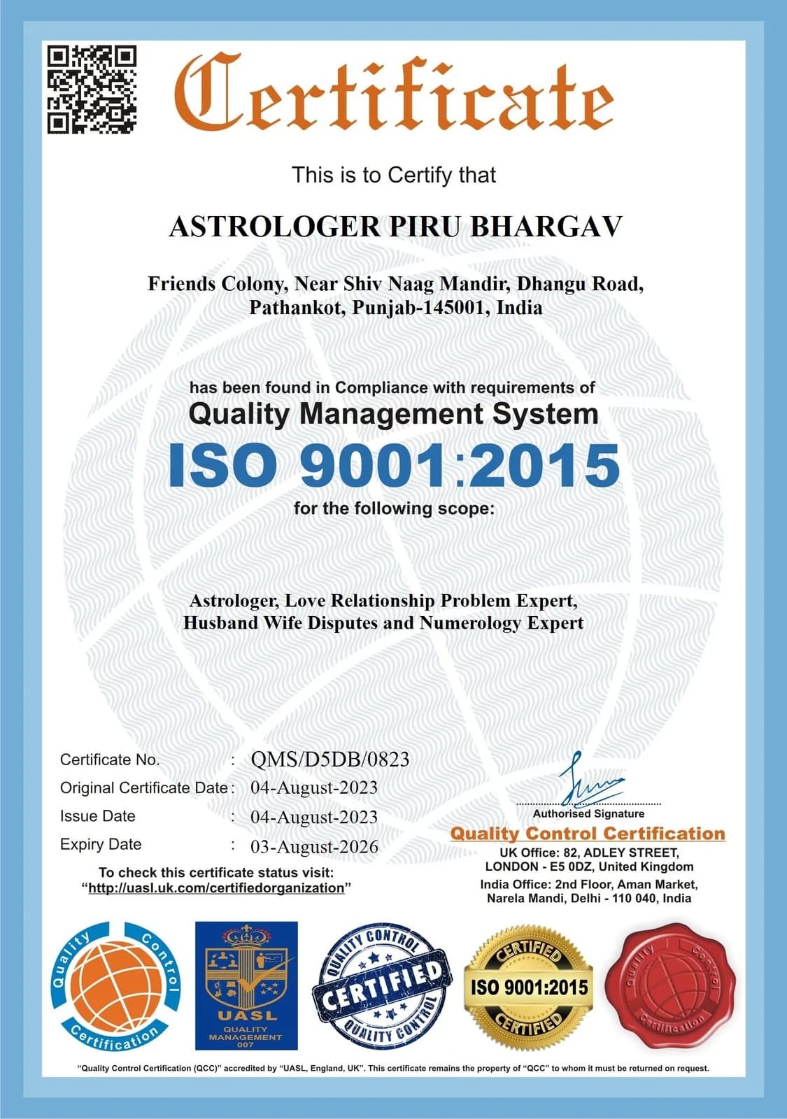 ISO 9001:2015 Certification